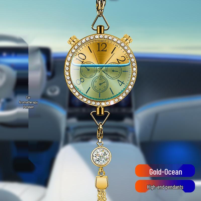 Hanging Car Air Freshener Pendant - Essential Oil Aromatherapy Deodorizer with Long-lasting Light Fragrance for Car Interior Decoration