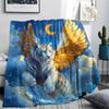 White Tiger Print Flannel Blanket, High quality Comfortable for All Seasons, Home Decor, Warmth and Comfort, Perfect for Christmas Gifts