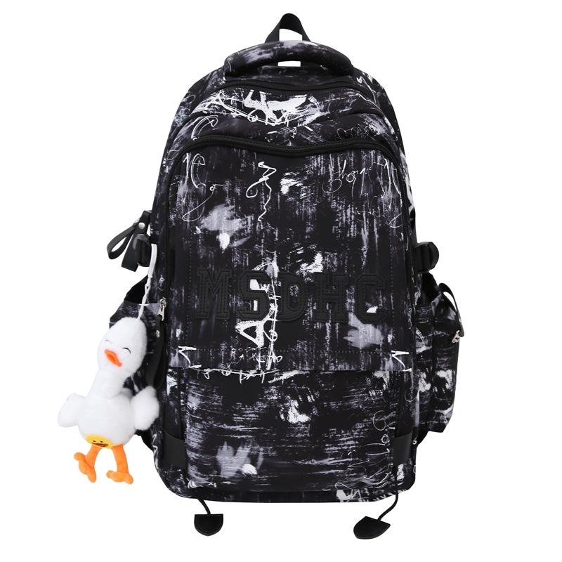 

Мужской рюкзак большой емкости, женский рюкзак с граффити, школьный рюкзак для школьников средней школы