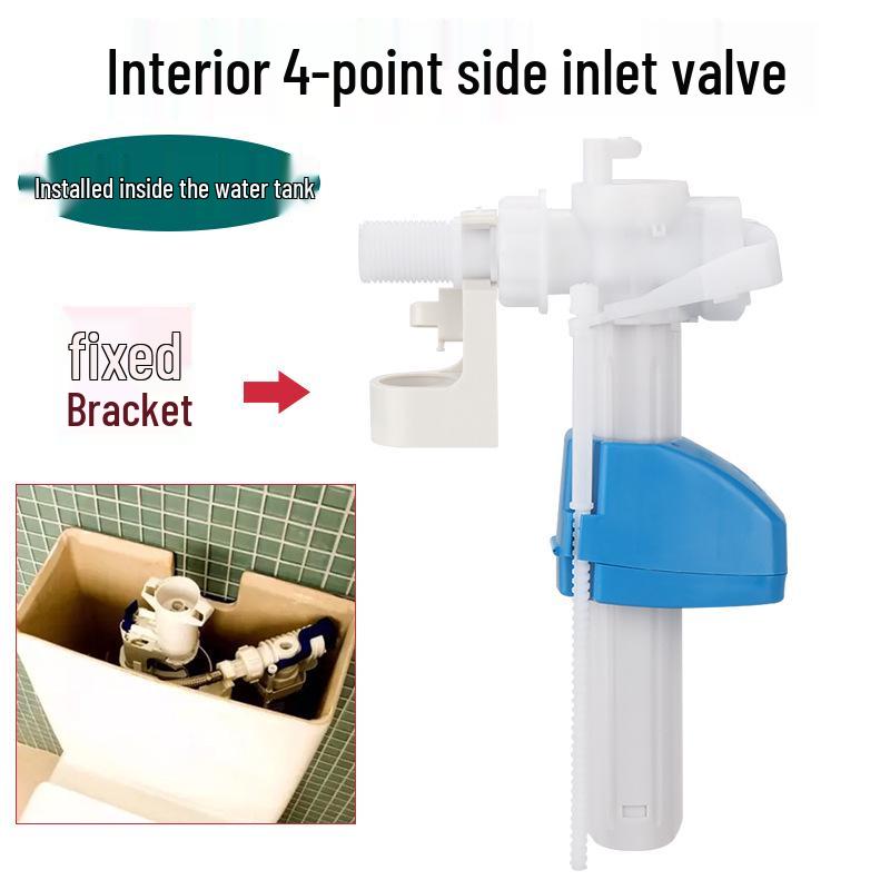 Uniwersalny zawór napełniający z bocznym dopływem do toalety i zawór stopowy