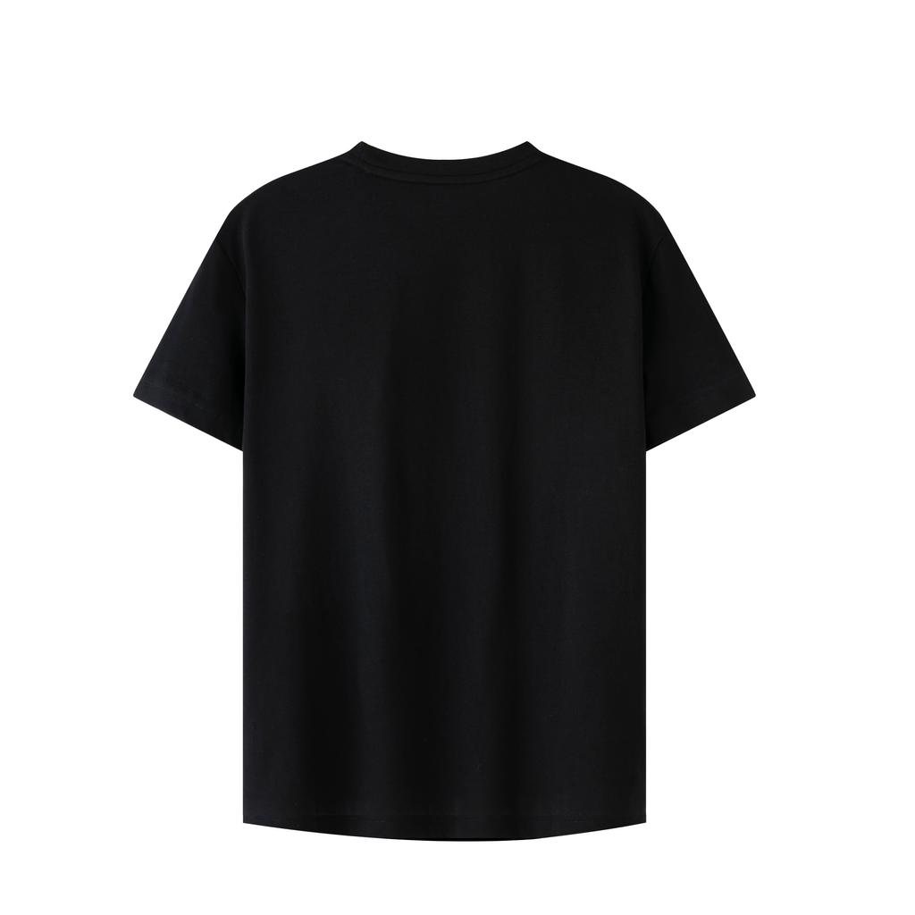 Li Ning Logo Sports Crew Neck T-Shirt Men Tops Black YTST073-2