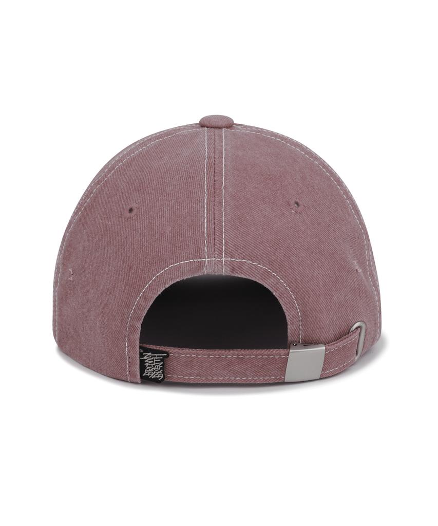 BROWNBREATH Washing Graffiti Logo Cap - Burgundy