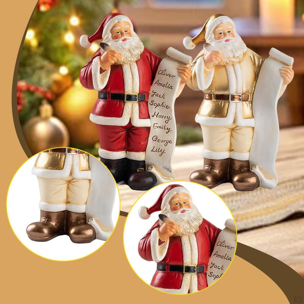 Christmas Santa Figurine 17.5cm Decorative Home Decor Traditional Decoration Holiday