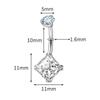 Europe and United States Fashion Titanium Alloy Navel Ring Simple Diamond Female Body Piercing Jewelry