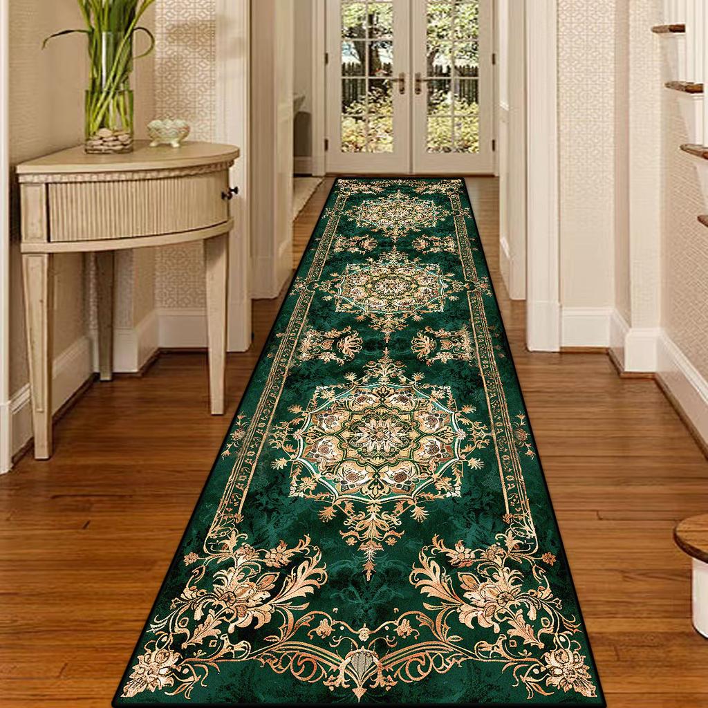 European Hallway Carpets Living Room Area Rugs Runner Bedroom Decor Home Crystal Velvet Big Size Floor Passageway Mats Lobby