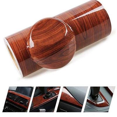 1M Film Wrap Interieurbekleding Auto-Styling Houtnerf Auto Vinyl Sticker Hoogglans Auto Decal