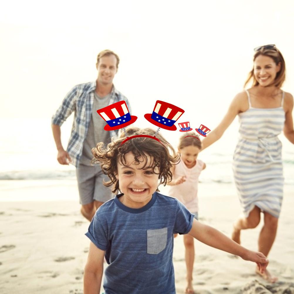 3Pcs Patriotic Headband Boppers American Headwear for Veteran S Day Independence Day Party Favor Supplies