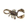 Pure Copper Scorpion Sculpture Hand Painted Animal Miniatures Fashion Tea Pet  For Office