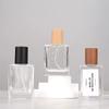 Square Shape Glass Perfume Bottle 30ml Cosmetic Container Portable Refillable Atomizer