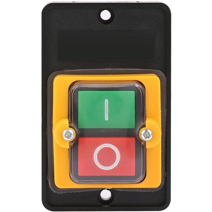 Commutateur à Bouton Poussoir, AC220V / 380V 10A Bouton Poussoir Étanche Interrupteur Sécurité Interrupteur à Bouton-Poussoir
