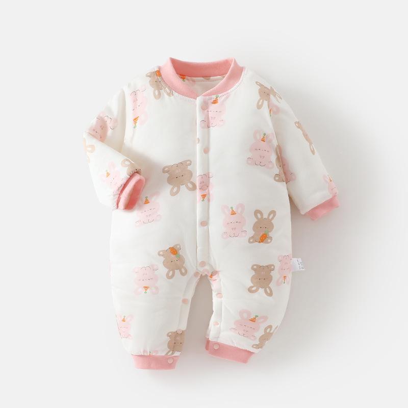 

Новорожденный Осень и Зима Чистый Хлопок Теплый Стеганый Детский Ромпер Слип 73CM (6-9 months)