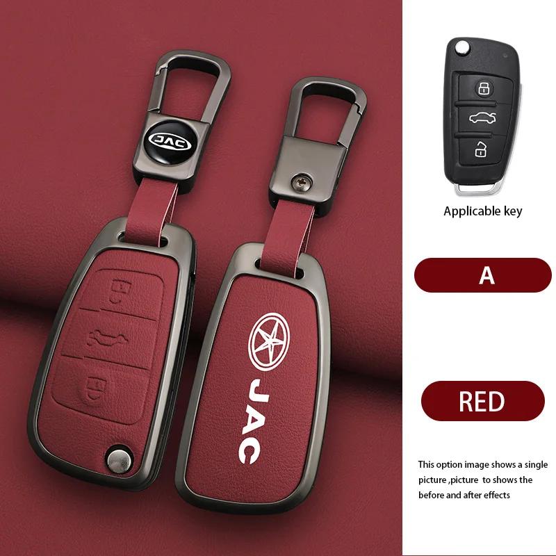 Zinc Alloy Auto Key Fob Cover Case Housing Bag Fit For Jac S2 Refine S3 S4 S5 S7 R3 A5 7 T40 S5 X4 R3 Sei 3 Accessor