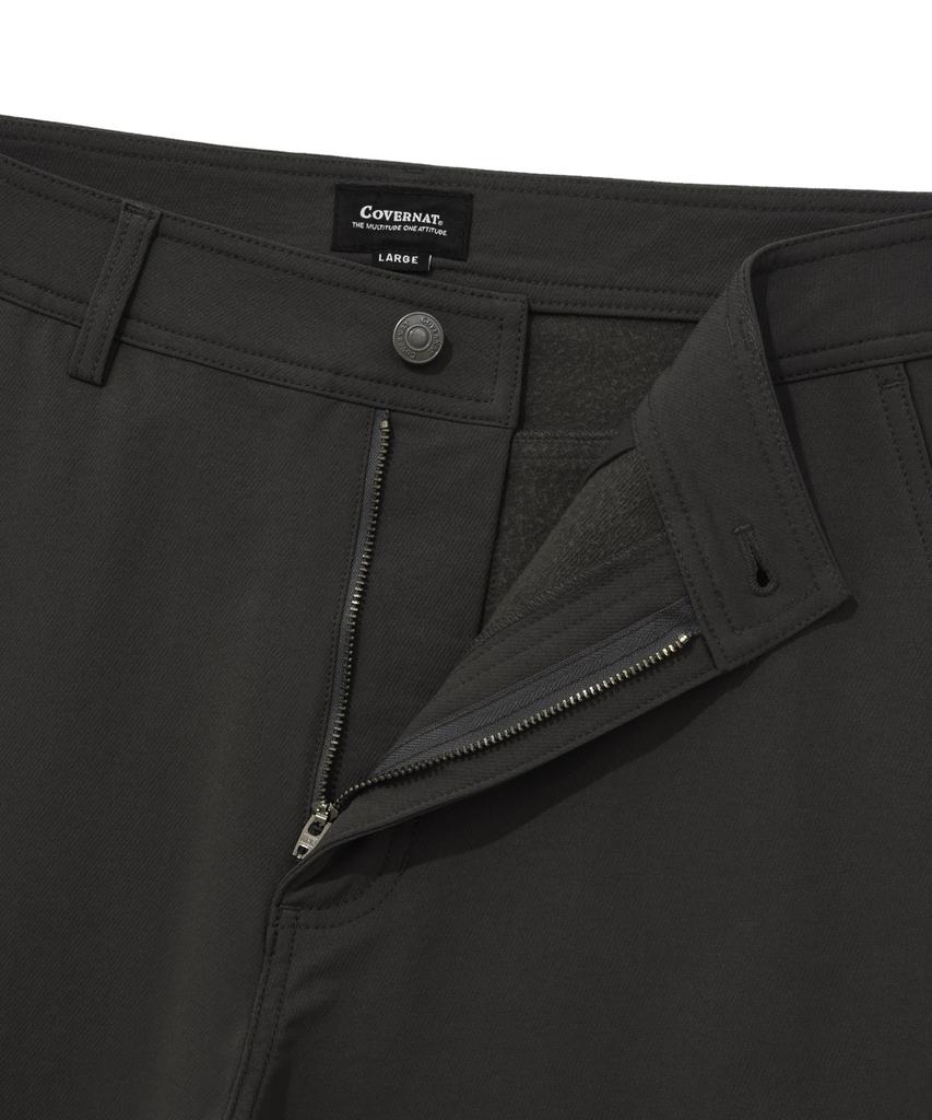 COVERNAT Fleece-Lined Cargo Wide Pants Charcoal
