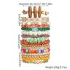 Geometric Multilayer Hand Chain With Crystal And Pearllike Beads For Fashion Enthusiasts