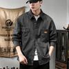 American Retro Tooling Black Casual Shirt Men'S Trendy Brand Heavy Shirt Men'S Jacket Men'S
