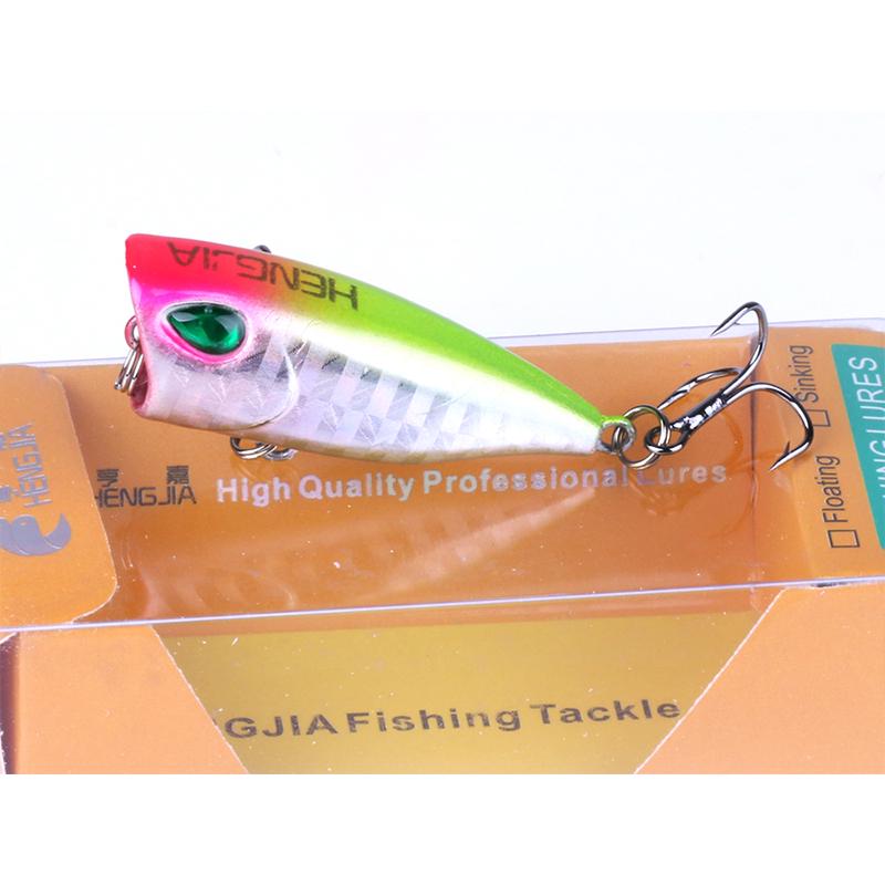1pc Hengjia Mini Topwater Popper Bait Plastic Bionic Wobbler Fishing Tackle