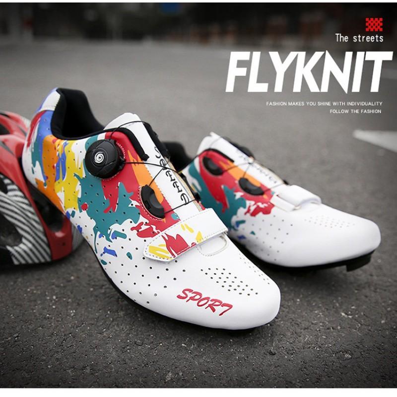 Road Cycling Shoes Men Women Breathable Lightweight Bike With Anti-Slip Sole Outdoor Riding Commuting