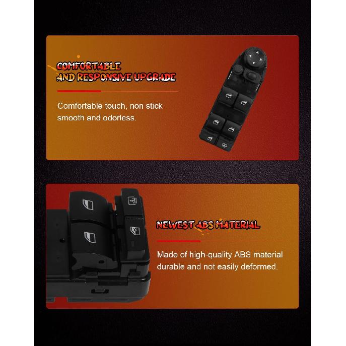 CCIYU Master Power Window Switch 61319122113 Front Left Driver Side Window Control Switch Fit 2008-2010 for BMW 528i 2008 for BMW 528xi 2008-2010 for