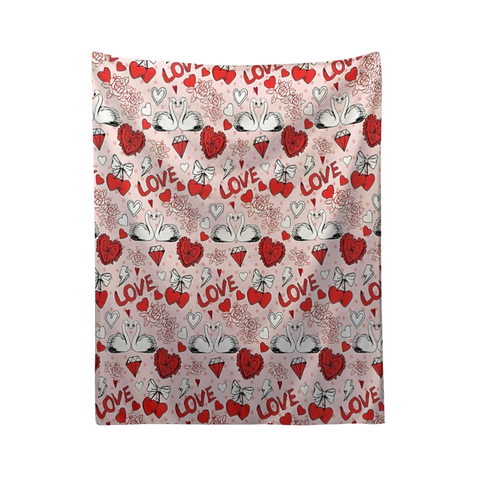 Throw Blanket - Soft Cozy Fleece Blanket, Luxury Velvet Throw Blanket For Couch Sofa Bed, 28x40inch Valentines Day Decorations Fuzzy Blanket