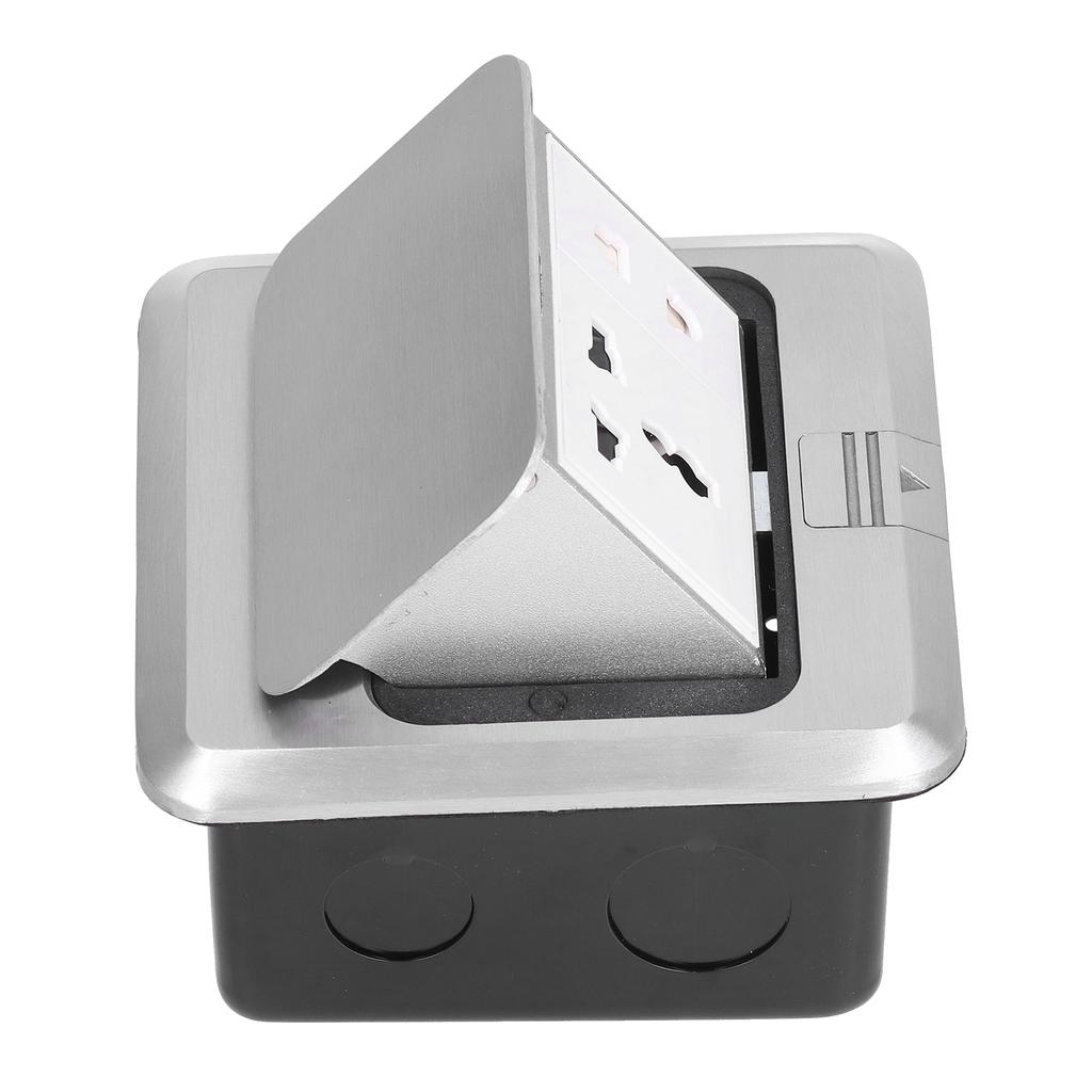 Floor Socket Pop Up Electrical Outlet Box Assembly Waterproof 250V 13A for Kitchen Office