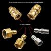Schnellanschluss-Hochdruckreiniger-Adapter mit Stahlkugelverriegelung und verbessertem Gewinde.