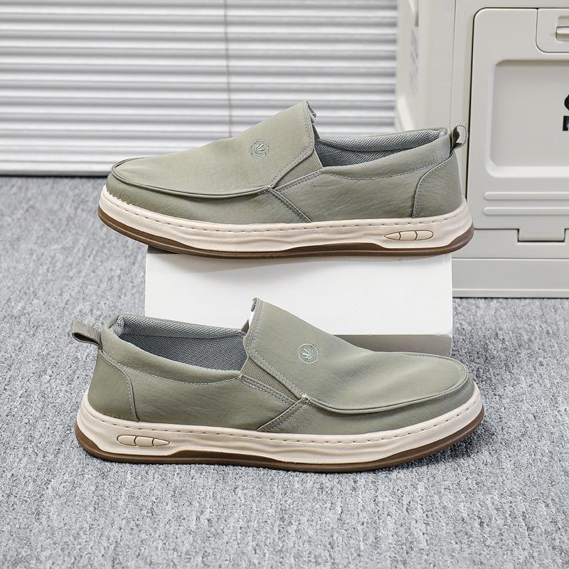 Autumn High-End Canvas Shoes Cloth Shoes Ultra-Light Men'S Shoes Soft Sole Soft Surface Shoes One Pedal Lazy Breathable Men'S Shoes
