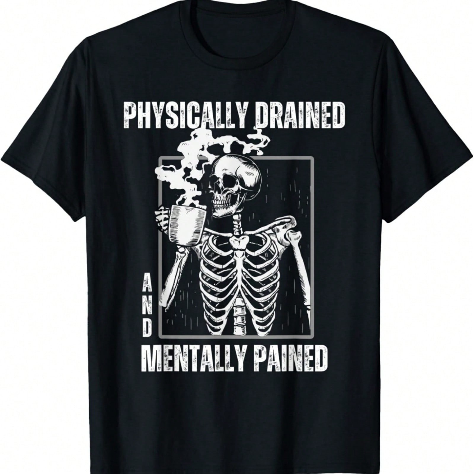 Skeleton Physically Drained tally Pained tally Ill T-Shirt S разноцветный