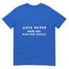 Hate Never Made Any Nation Great Funny AntiTrump 2020 Gift TShirt