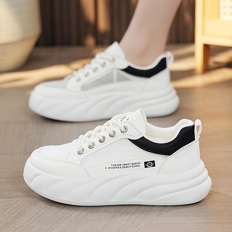 

New mesh breathable women s shoes summer mesh shoes board shoes white shoes sports and leisure shoes 35 білий