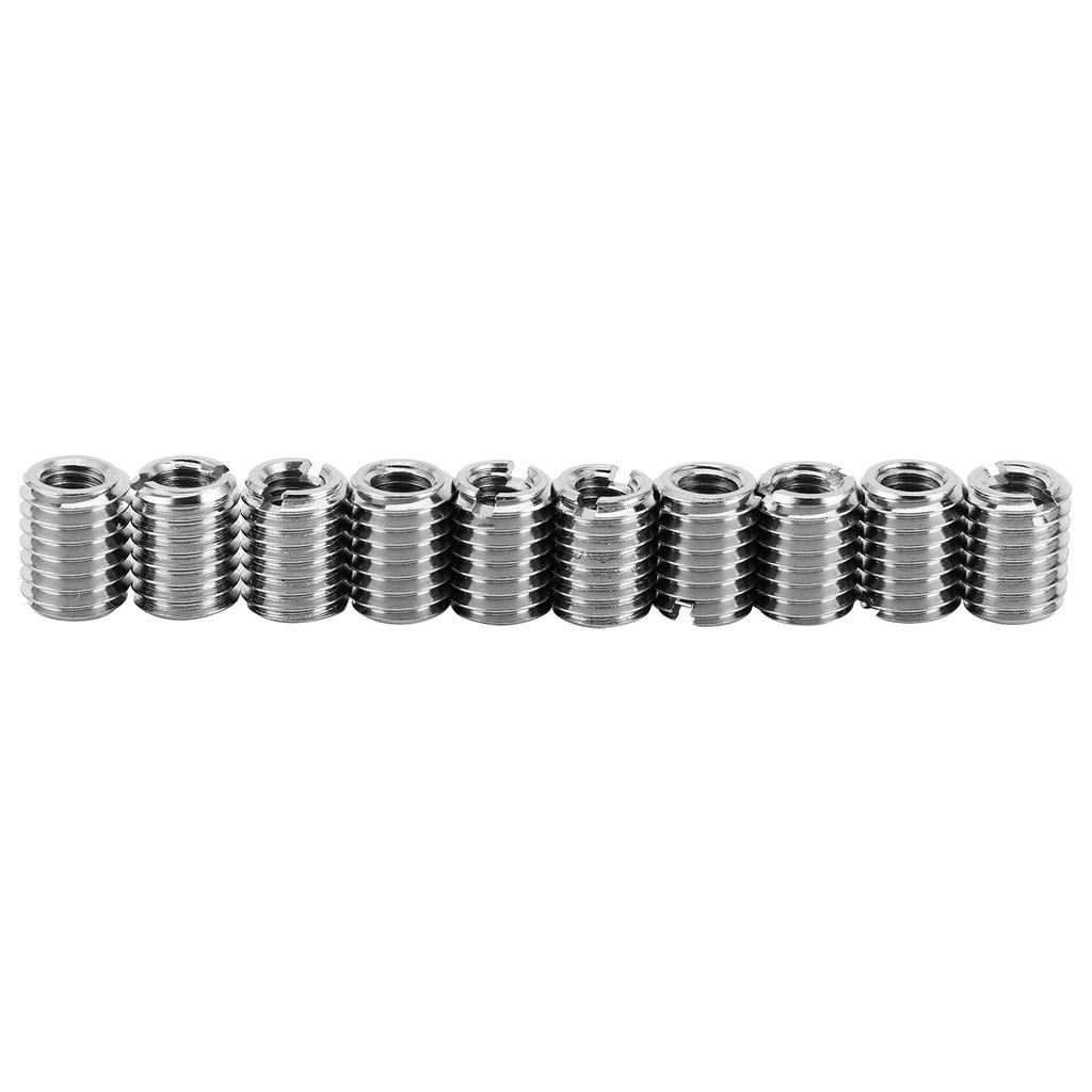 10pcs Thread Insert Kit Reducing Nut 303 Stainless Steel Female M5x0.8 Male M8x1.25 0.4in Length