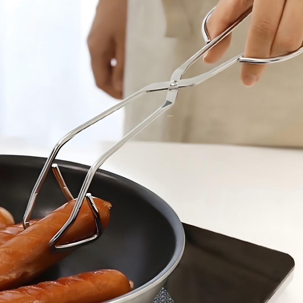 1pcs Stainless Steel Food Clip Bread Clip Multifunctional Kitchen Clip Line Type Barbecue Clip Cooking Clip Barbecue Clip Dessert Clip Steak Clip