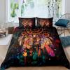 Dream Catcher Duvet Cover Set Purple Bedding Set Chic Boho Mandala Floral Feather Design Galaxy Comforter Cover Set Queen Size