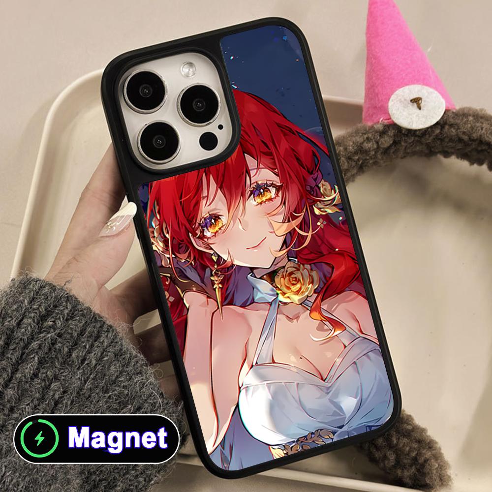 HSR Himeko Matte Surface Magsafe Mobile Phone Case for iPhone 17 16 15 14 13 12 11 Air Pro Max Plus Colorful Cover