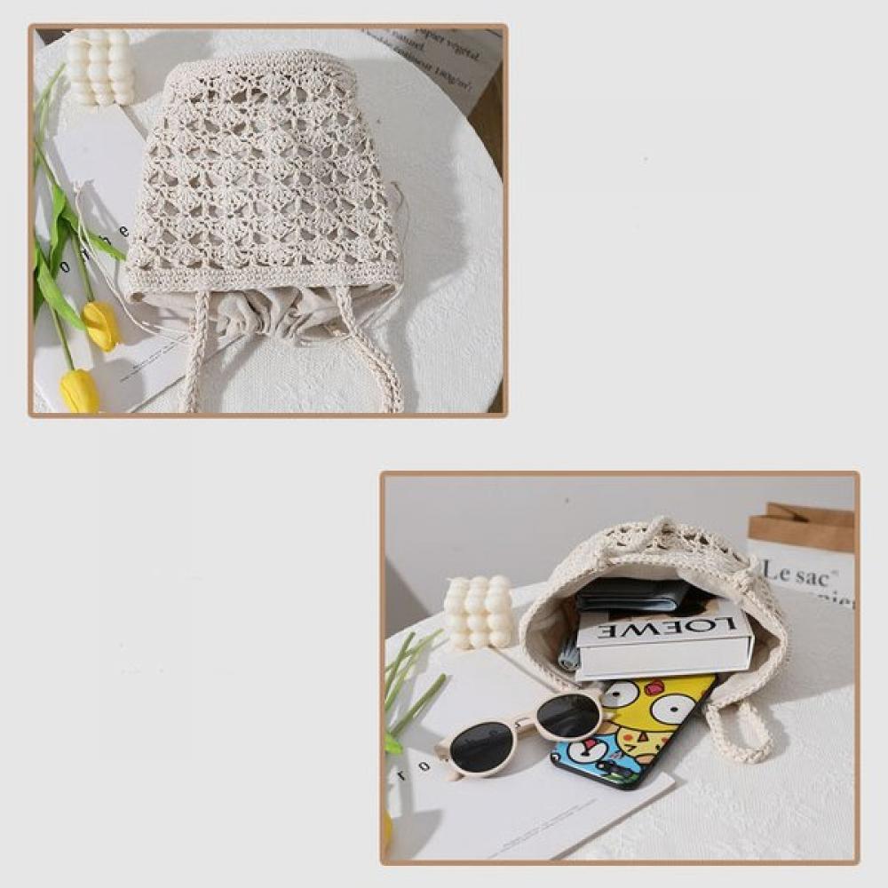 Lara Crochet Cotton Shoulder Bag Ivory Lala2b026s