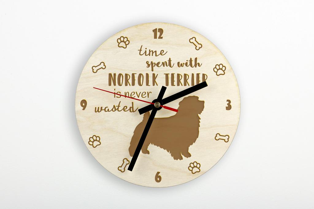 Norfolk Terrier – Clock with a dog, wooden clock | Art-Dog