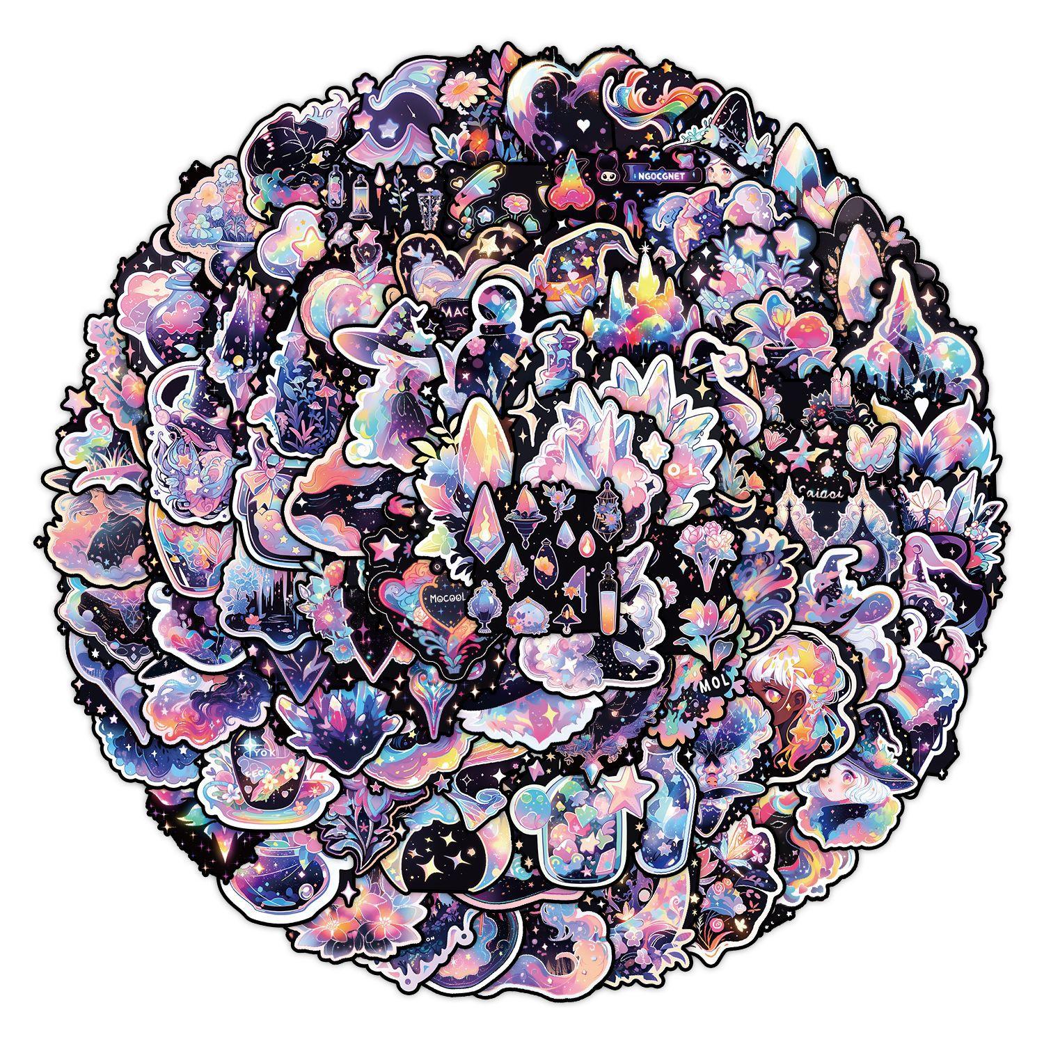 

100 Pictures of Magical Magic Graffiti Stickers Car Mobile Phone Skateboard Decoration Stickers Waterproof Creative Children s Stationery Stickers