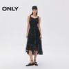 ONLY Women's 2025 Summer Wide-Strap Irregular Ruffle Midi Dress