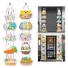 Easter Paper Door Hanging Pendant Rabbit Eggs Door Hangers Decorative Plaques Sign