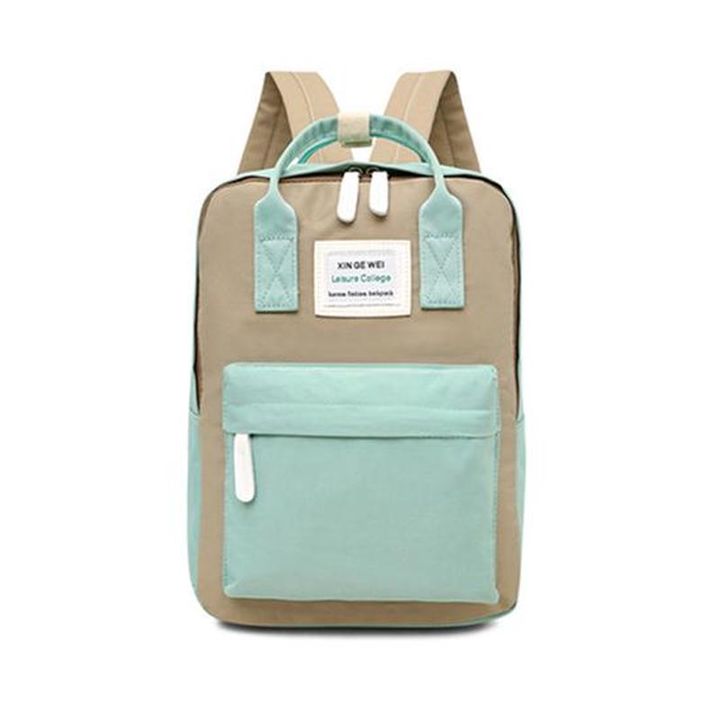Canvas Backpack Preppy Style School Knapsack for Teenager Girls Large Capacity Travel Bags