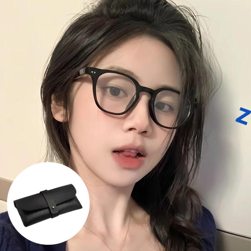 Laura Square Black Blue Light Blocking Geek Chic Horn-Rimmed Glasses black