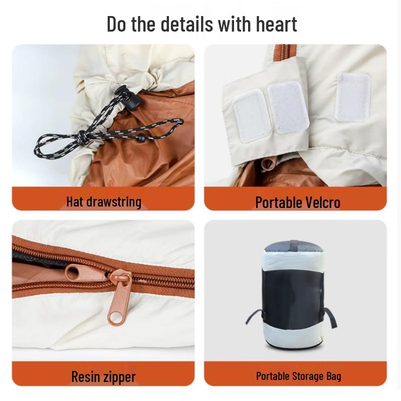 Baichengdao Outdoor White Duck Down Sleeping Bag