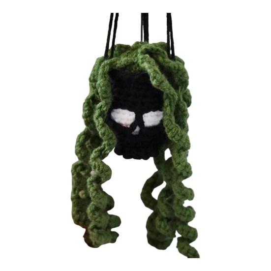 

Хэллоуин Череп Подвеска Вязание крючком Волосы Висячие Офисные Украшения Автомобиля Орнамент Праздничная Атмосфера Хэллоуин Призрачная Сцена Дом с Привидениями Опора чёрный