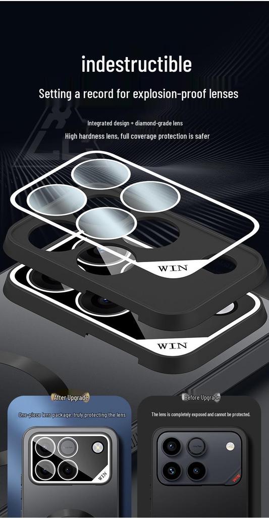 Honor WIN Phone Case - Magnetic Rotating Bracket, Ultra-thin, Full Coverage, Anti-drop, Frosted, Simple Protective Case