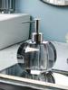 European Grey Crystal Glass Lotion Bottle Mouthwash Cup Toothbrush Shelf Bathroom Accessories Luxury Crystal Toothbrush Shelf