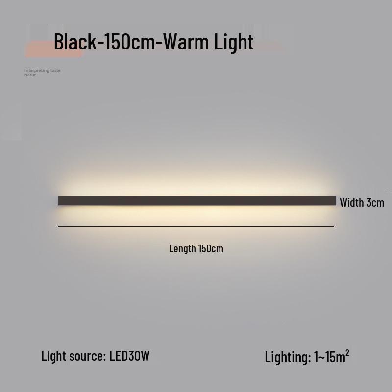 Minimalist Modern Long Strip Wall Lamp for Bedroom, Living Room, or Sofa Side