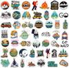 50 PCS The Wild Camping Stickers ,Vinyl Stickers for Laptop Skateboard Luggage Decal Motorcycle Bicycle