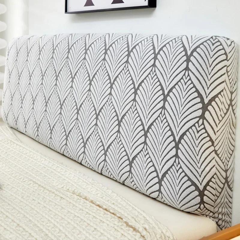 

Thicken Jacquard Bed Head Cover Anti-Dirty Stretch Headboard Covers Solid Color Bed Headboard Cover Protector Bedroom Home Decor L120cm H50-60cm S