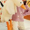 New big white goose throw pillow, long sleeping pillow, sleeping doll, children and girls gift, big goose plush toy