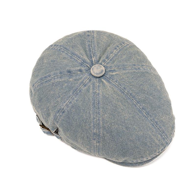 Vintage Denim Beret Women's Summer Cap Men's Forward Cap Newsboy Caps