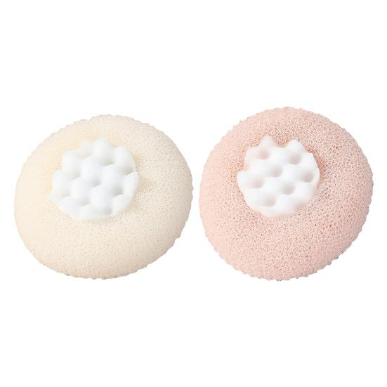 

2Pcs Bath Ball Super Soft Sunflower Suction Cup Bath Scrubber Gentle Soothing Massage Stress Relief Bath Accessory